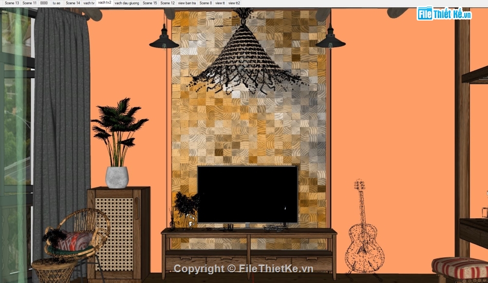 file sketchup nội thất phòng ngủ,Sketchup nội thất phòng ngủ,model sketchup phòng ngủ,sketchup phòng ngủ,Model su phòng ngủ